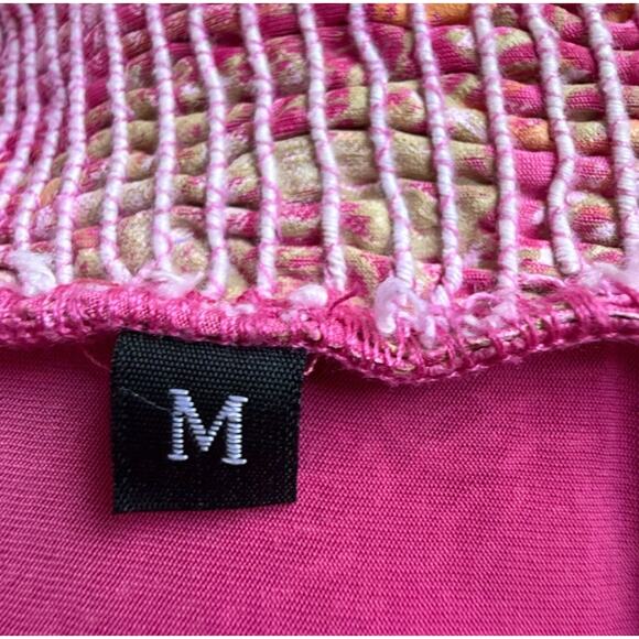 COOGI CG Printed Rare Y2K Floral Bandeau Maxi Dress Tube Top Size M Pink Baroque - Picture 13 of 15